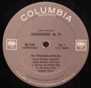 Rimsky-Korsakov* : The Philadelphia Orchestra, Eugene Ormandy - Scheherazade (LP, Mono)
