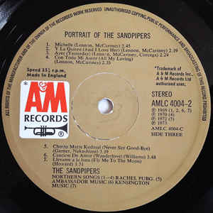 The Sandpipers ‎– Portrait Of The Sandpipers