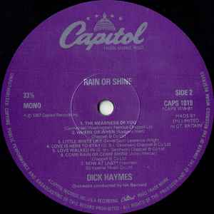 Dick Haymes - Rain Or Shine (LP, Mono, RE, Tex)