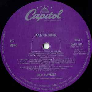 Dick Haymes - Rain Or Shine (LP, Mono, RE, Tex)