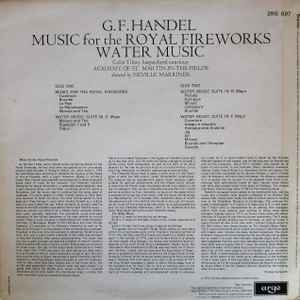 Handel* - Academy Of St. Martin-in-the-Fields*, Neville Marriner* - Music For The Royal Fireworks / Water Music (LP)