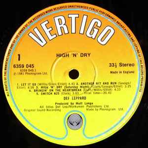 Def Leppard – High 'N' Dry