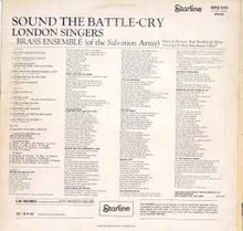 Load image into Gallery viewer, The London Singers With Brass Ensemble (Of The Salvation Army) - Sound The Battle-Cry (LP)
