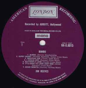 Jim Reeves - Bimbo (LP, Comp, Mono, RP)