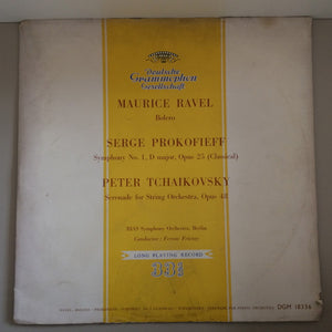 Ravel*, Tchaikovsky*, Prokofieff*, Radio Symphony Orchestra Of Berlin* Conducted By Ferenc Fricsay - Bolero / Serenade For Strings, Op. 48 / Symphony No. 1, D Major, Op. 25 (Classical) (LP, Mono)