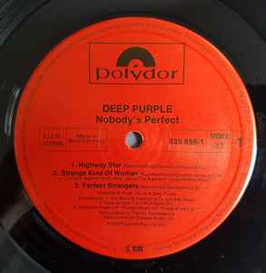 Deep Purple - Nobody's Perfect (2xLP, Album)