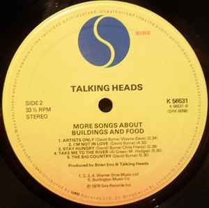 Talking Heads – More Songs About Buildings And Food