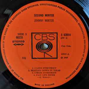 Johnny Winter - Second Winter (2xLP, Album, Gat)