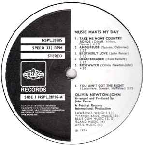 Olivia Newton-John - Music Makes My Day (LP, Album, Whi)