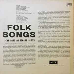 Peter Pears, Benjamin Britten – Folk Songs