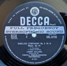 Load image into Gallery viewer, Sibelius*, Maazel*, Vienna Philharmonic Orchestra* - Symphony No. 2 (LP, RP, ED3)