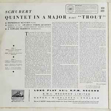 Load image into Gallery viewer, Schubert*, Hephzibah Menuhin And Amadeus-Quartett - &#39;Trout&#39; Quintet (LP, Album)