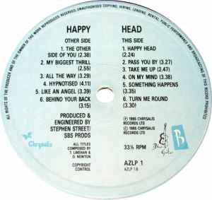 The Mighty Lemon Drops - Happy Head (LP, Album)