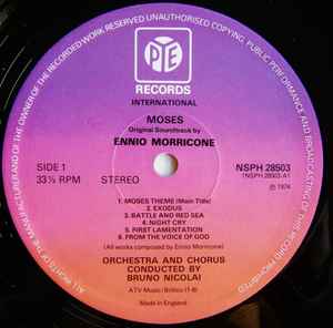 Ennio Morricone - Moses (Original Soundtrack) (LP, Album, Gat)