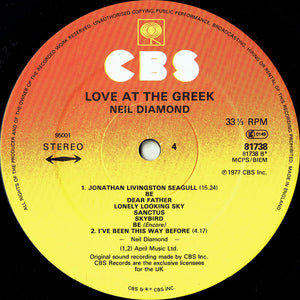 Neil Diamond – Love At The Greek (Recorded Live At The Greek Theatre, Los Angeles)