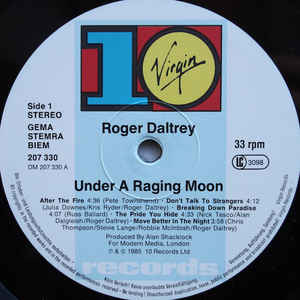Roger Daltrey ‎– Under A Raging Moon