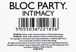 Bloc Party ‎– Intimacy