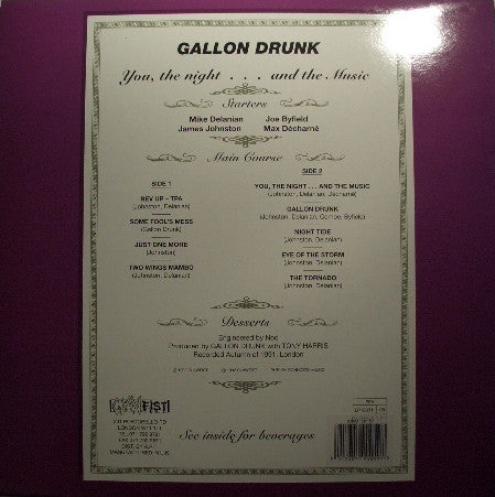 Gallon Drunk ‎– You, The Night ... And The Music