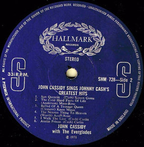 John Cassidy (2) With The Everglades – Sings Johnny Cash's Greatest Hits