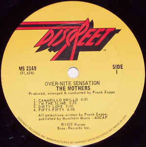 The Mothers ‎– Over-Nite Sensation