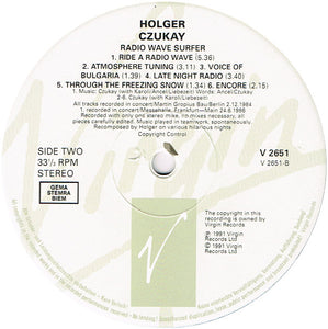 HOLGER CZUKAY - RADIO WAVE SURFER ( 12" RECORD )