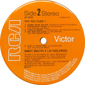 Nancy Sinatra & Lee Hazlewood	Did You Ever?