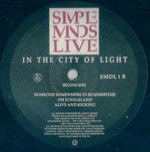 Load image into Gallery viewer, Simple Minds ‎– Live In The City Of Light