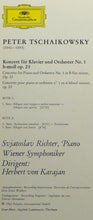 Load image into Gallery viewer, Tschaikowsky* - Svjatoslav Richter* · Herbert von Karajan · Wiener Symphoniker – Klavierkonzert Nr.1 B-moll · Piano Concerto No. 1 In B Flat Minor