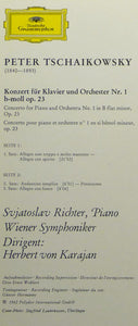 Tschaikowsky* - Svjatoslav Richter* · Herbert von Karajan · Wiener Symphoniker – Klavierkonzert Nr.1 B-moll · Piano Concerto No. 1 In B Flat Minor