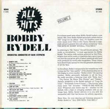 Load image into Gallery viewer, Bobby Rydell - All The Hits Volume 2 (LP, Album, Mono)