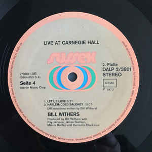 Bill Withers ‎– Bill Withers Live At Carnegie Hall