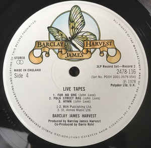 Barclay James Harvest ‎– Live Tapes