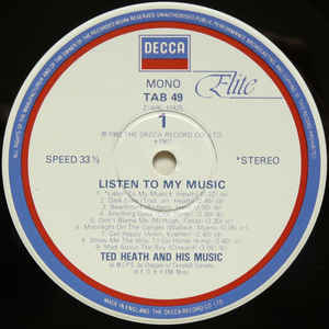 Ted Heath And His Music ‎– Listen To My Music