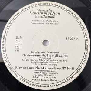 Ludwig van Beethoven / Wilhelm Kempff – Sonaten Pathétique · Mondschein - Sonate · Appassionata