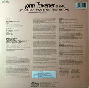 John Tavener, The Tallis Scholars, Members Of The Chilingirian String Quartet* - Ikon Of Light / Funeral Ikos / Carol: The Lamb (LP, Album)