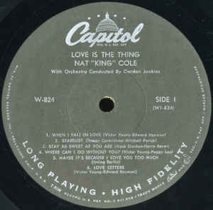 Nat King Cole ‎– Love Is The Thing