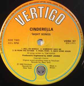 Cinderella (3) - Night Songs (LP, Album)
