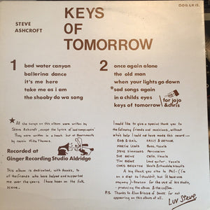 Steve Ashcroft ‎– Keys Of Tomorrow