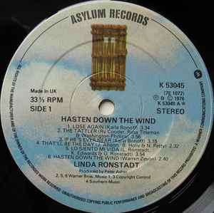 Linda Ronstadt – Hasten Down The Wind