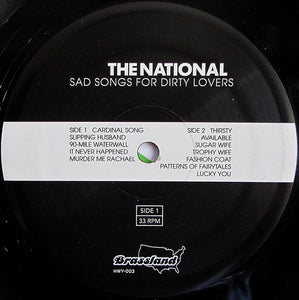 THE NATIONAL - SAD SONGS FOR DIRTY LOVERS ( 12" RECORD )