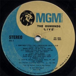 The Osmonds – Live