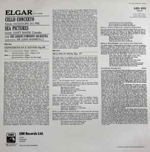 Elgar*, Jacqueline Du Pré, London Symphony Orchestra*, Sir John Barbirolli, Janet Baker - Cello Concerto / Sea Pictures (LP, RE, RP, ER4)