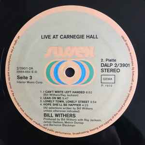 Bill Withers - Bill Withers Live At Carnegie Hall (2xLP, Album)