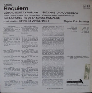 Fauré*, Danco*, Souzay*, L'Union Chorale De La Tour De Peilz, L'Orchestre De La Suisse Romande – Requiem Op. 48