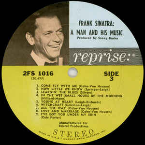 Frank Sinatra ‎– A Man And His Music