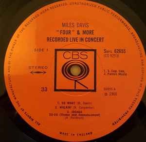 Miles Davis – 'Four' & More - Recorded Live In Concert