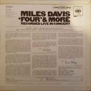 Miles Davis – 'Four' & More - Recorded Live In Concert