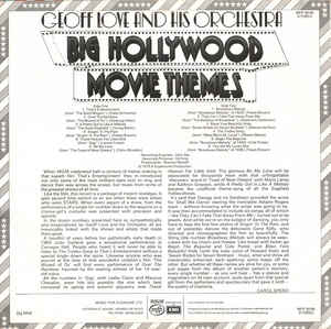 Geoff Love And His Orchestra ‎– Big Hollywood Movie Themes