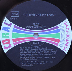 Bill Haley ‎– The Legends Of Rock