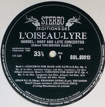 Load image into Gallery viewer, Handel* / Osian Ellis (Harp), Desmond Dupré (Lute), Granville Jones Directing Philomusica Of London – Concerto For Harp And Lute In B Flat, Op. 4 No. 6 / Concerto For Harp In F, Op. 4 No. 5 / Concerto Grosso In C (Alexander&#39;s Feast)